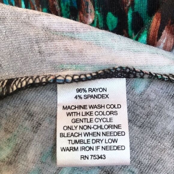 Cynthia Rowley XL Teal Tie Dye Ruched Dress - Picture 5 of 11